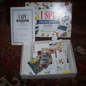 I SPY Preschool Game Briarpatch 1997 See Words Match Pictures 24 Pcs Complete